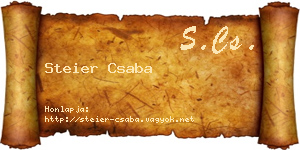 Steier Csaba névjegykártya